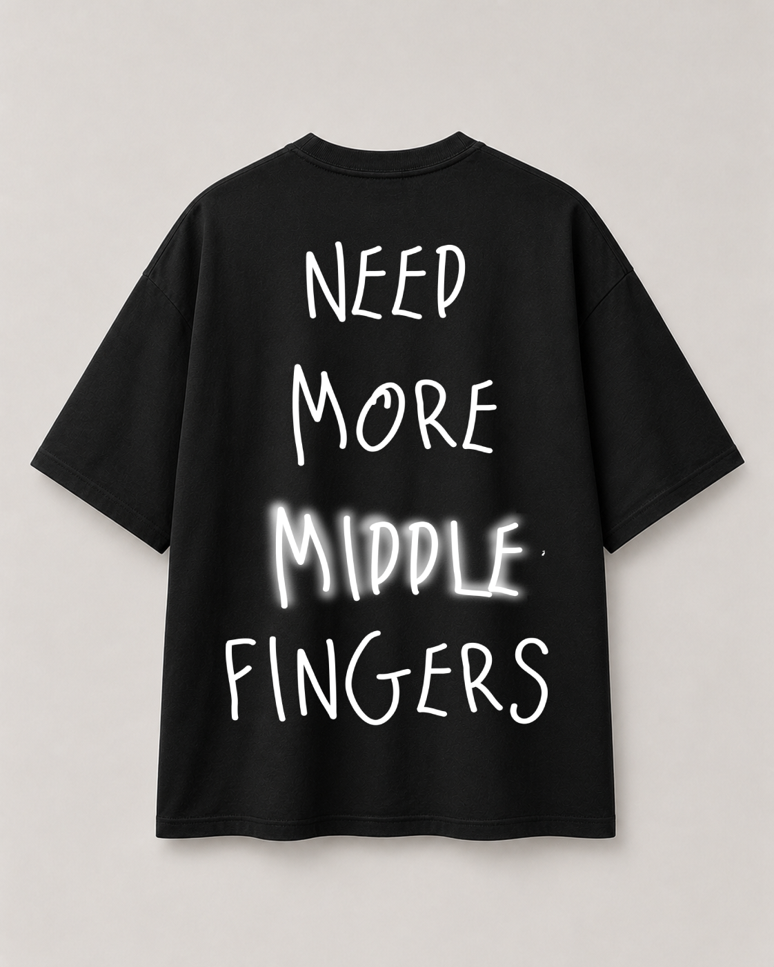 "Middle Fingers" Oversized Tee